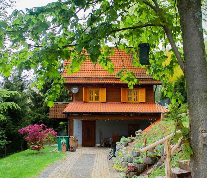 Ferienhaus Sonnenblick Entspannung Mit Sauna Kamin Und Balkon Sonneberg Kültér fotó
