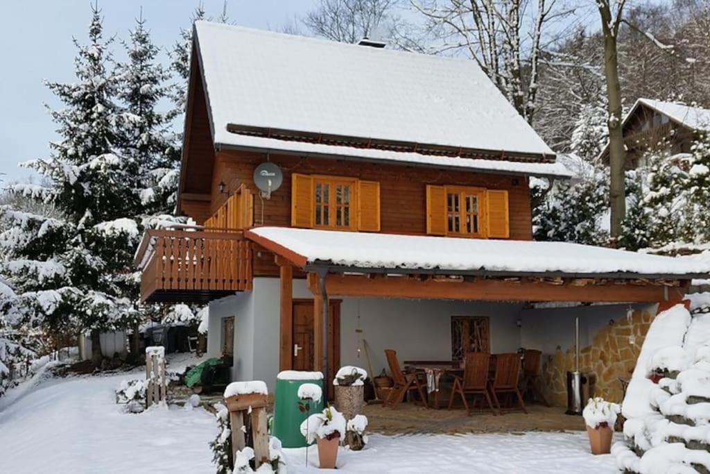 Ferienhaus Sonnenblick Entspannung Mit Sauna Kamin Und Balkon Sonneberg Kültér fotó